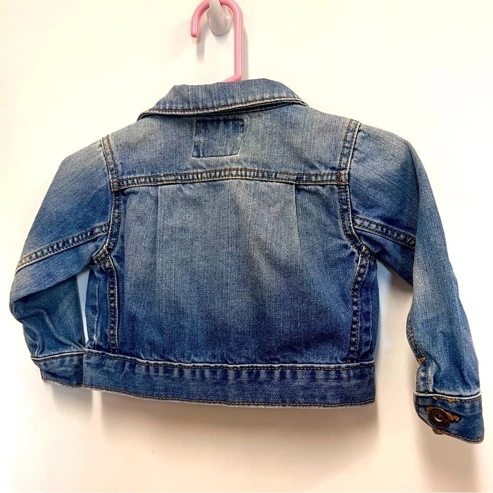Oshkosh 100% cotton girls denim jacket in blue size 2T